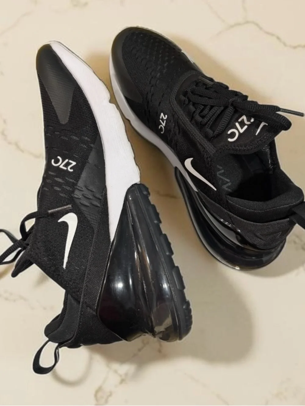 Nike Black/White Air Max 270 Casual Sneakers - Picture 2 of 11